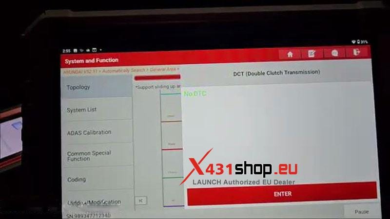 LAUNCH X431 PRO3S+ Elite Fixed Hyundai Tucson P090B78 DCT