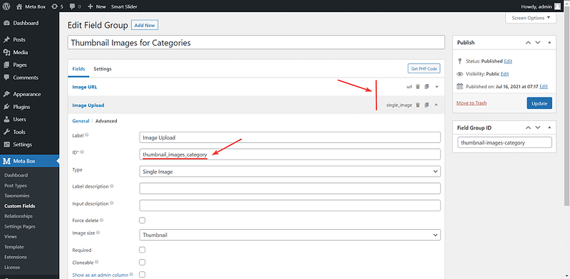 One is URL to save URL. And, one is Single Image which allows you to upload an image to the media library.