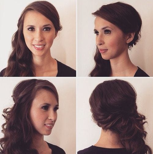 Side Curly Down with Soft Layers