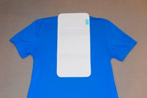 Blue t-shirt With organizing board