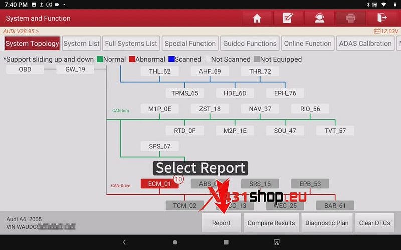 LAUNCH-X431 تابع توپولوژی