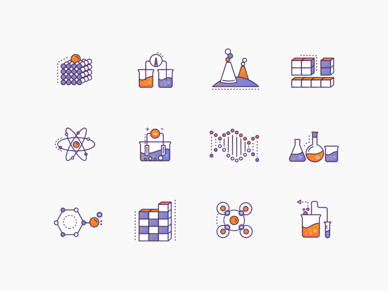 chemistry icons by Anuj Bhavsar for Brewex in Icons Design