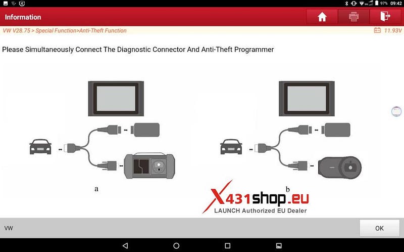 LAUNCH X431_Replacement of VW Audi 4th Generation instrument