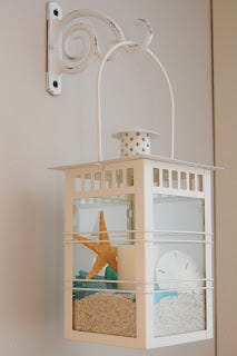 shabby chic beach lantern