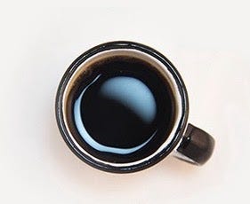 foto de uma xícara de café tirada de cima