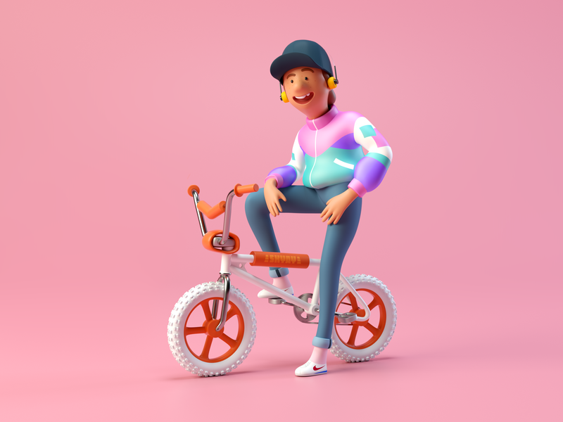 BMX Kid by kajdax in Iconscout's weekly design inspiration