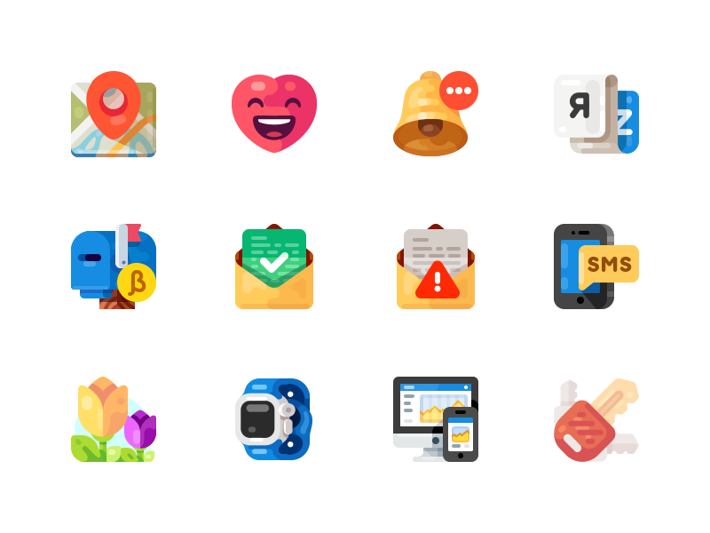 Medium sized icons by Evgeniy Dolgov