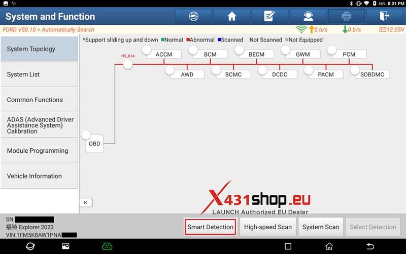 LAUNCH X431 PAD V       Ford Explorer
