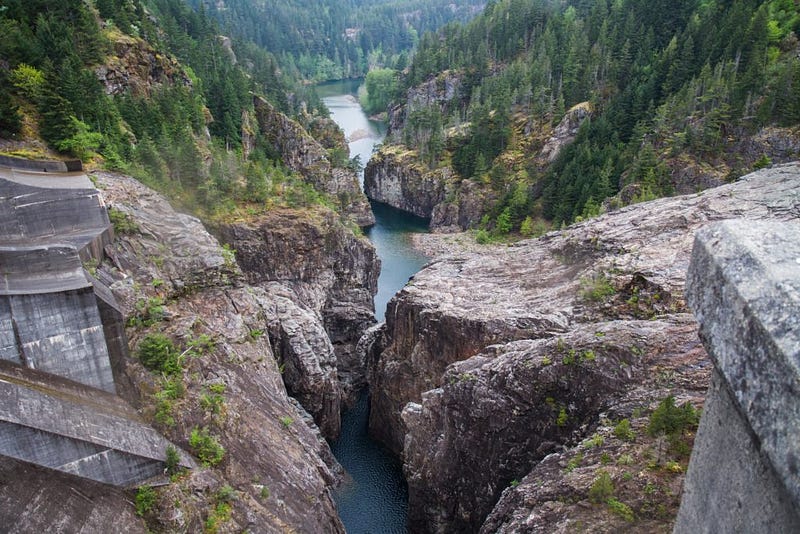 The Skagit River, which is fed by glacial runoff, stretches 150 miles from British Columbia, Canada, to the Puget Sound. The three Dams placed along the river generates an average total of 651 MW per second.