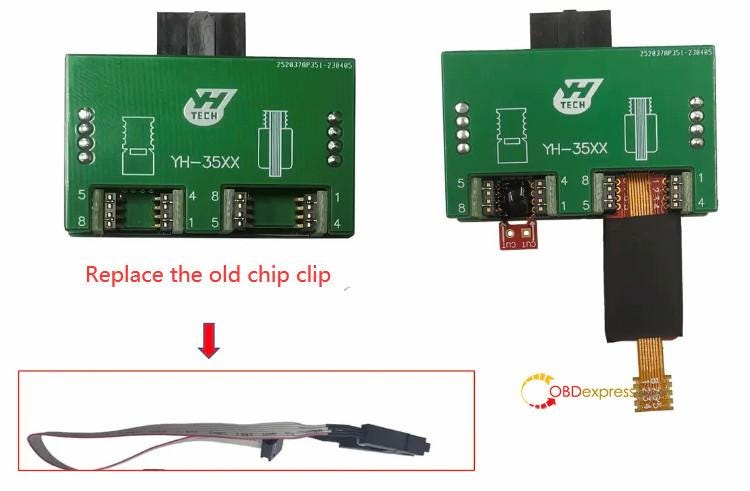 Install YH35XX Chip Clip for 35128WT Read and Write