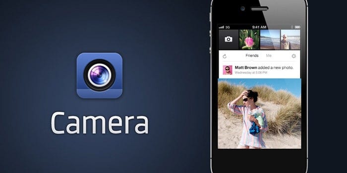Facebook aplicación de cámara para hacer fotos y vídeos