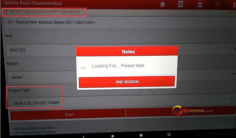 Launch X431 Pro5 Do DPF Regen. on VW Passat TDI in Two Methods