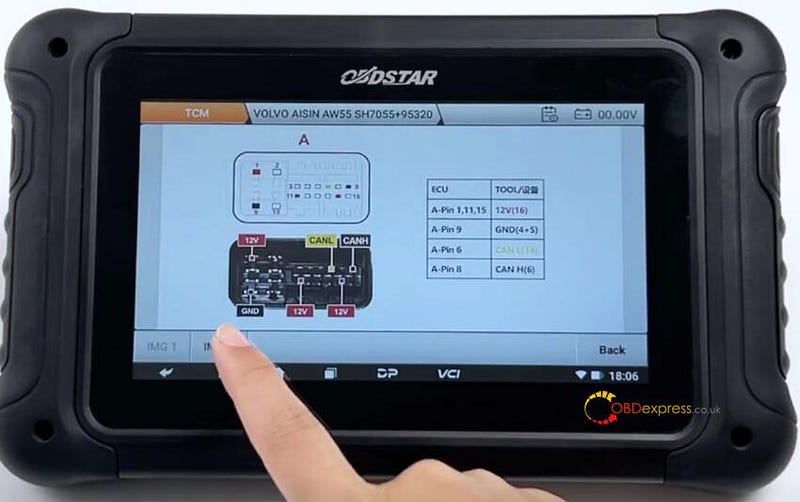 OBDSTAR DC706 で Volvo AISIN AW55 TCM をクローンする方法