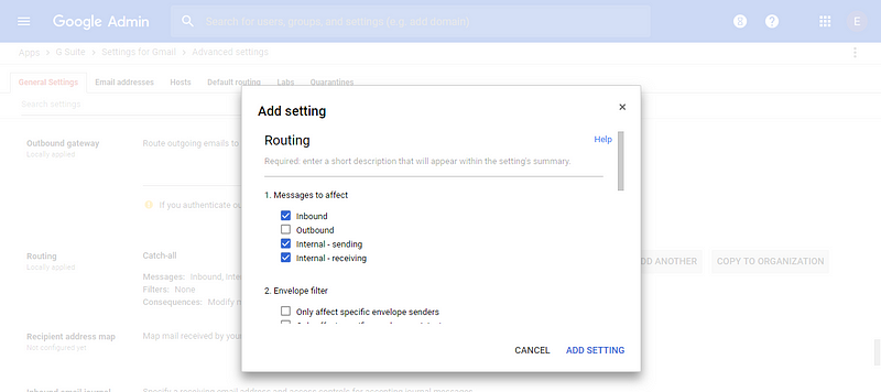 Sign up for G Suite - Macaulay Gidado - Configure Catch-all Routing