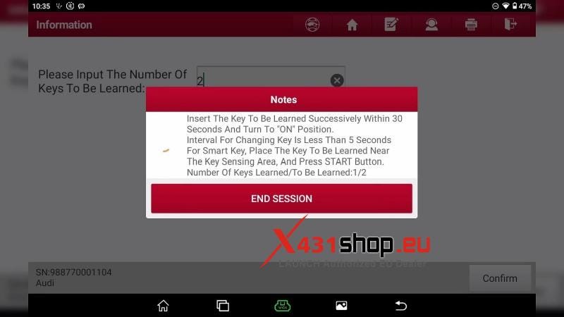 Launch X431 IMMO Plusを使用してAudi A4のキーをプログラムする方法