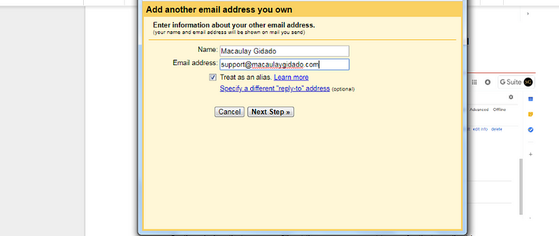 Setup Email Alias on G Suite Email - Macaulay Gidado