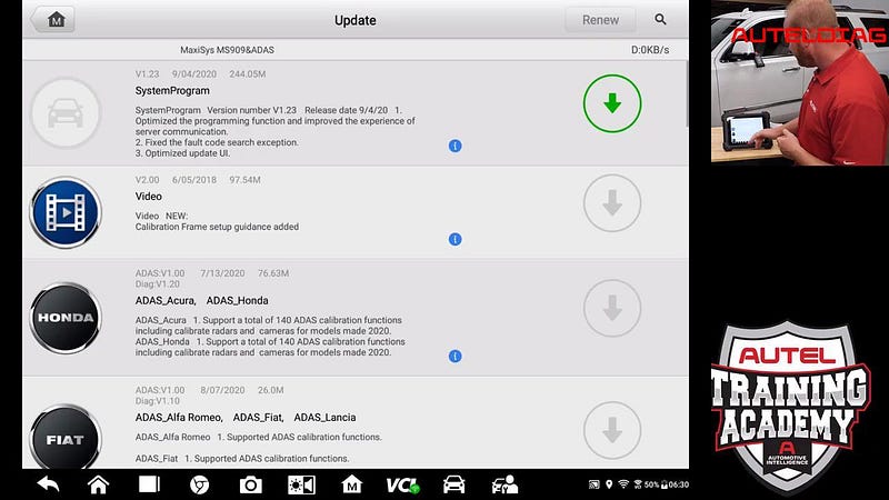 نصب و راه اندازی نسخه ADAS Autel MaxiSys Tablet ADAS