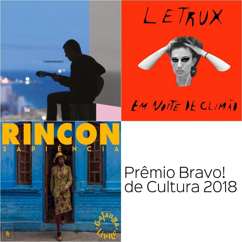 Conheça os finalistas ao Prêmio Bravo! de Cultura de Melhor Disco