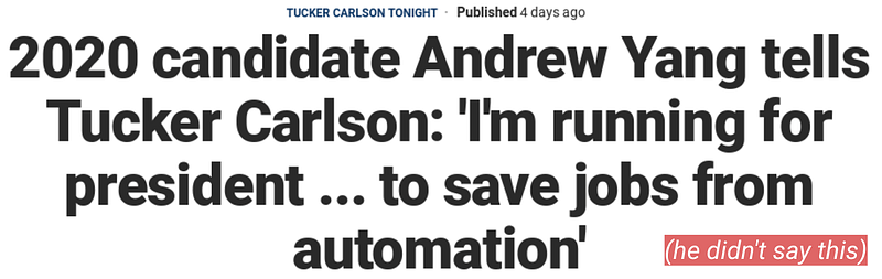 This fabricated quote from Fox News is almost understandable given the interview’s disposition.