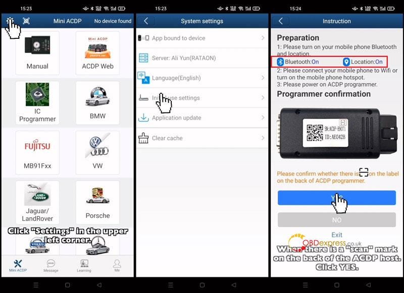 Yanhua Mini ACDP Connect to WIFI on IOS Android Phone