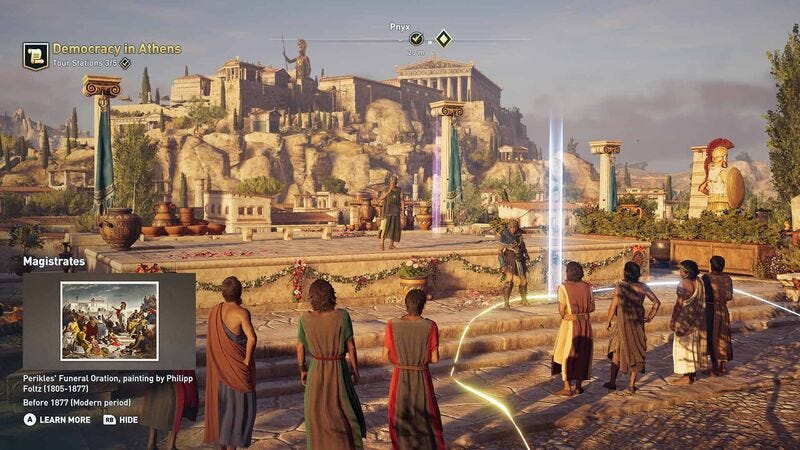 Figure 3. Screenshot of the Discovery Tour in Assassin’s Creed Odyssey. Source: Ubisoft