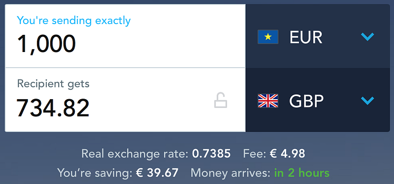 Exchange rates: Euros to GBP 