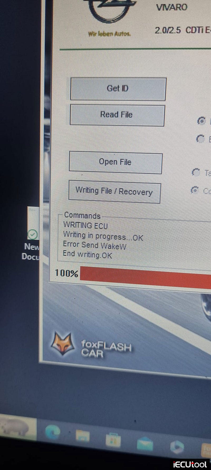 Foxflash Opel Vivaro EDC16 Write Error Send WakeW