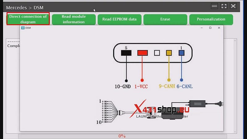 LAUNCH X431 ECU Tool Replace Mercedes-Benz DSM Transmission