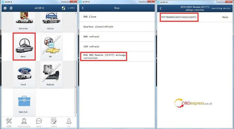 How to Reset MB HU6 (IC77) ODO Module Mileage by Yanhua ACDP2