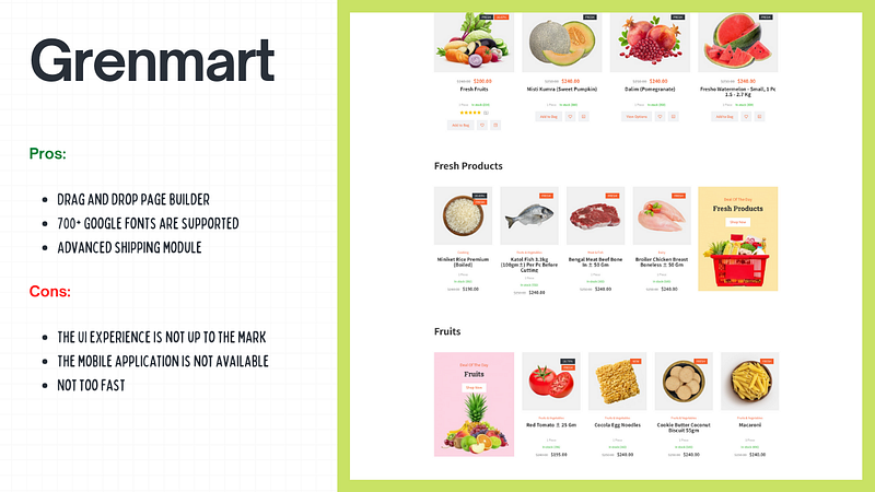 Grenmart- organic and grocery laravel eCommerce