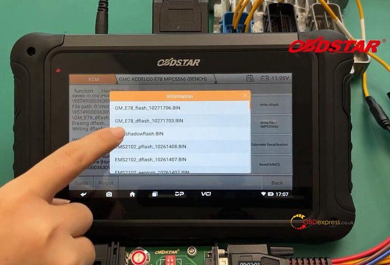 GMC E78 ECM Read and Write with OBDSTAR DC706 on Bench