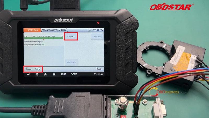 OBDSTAR P50 Repair Toyota Steering Angle Sensor by Bench