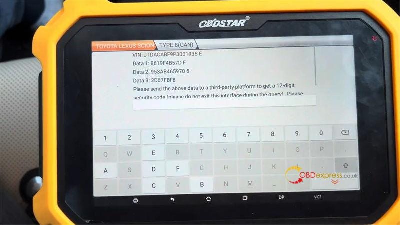 OBDSTAR X300 DP Plus Adds 2024 Toyota Crown Smart Key OK