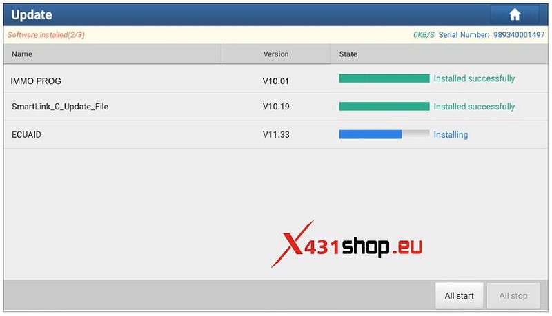 Update Launch X431 GIII X-PROG 3 Software