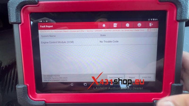 LAUNCH CRP919E BT Review_Test on a 2023 Tacoma Misfire Case