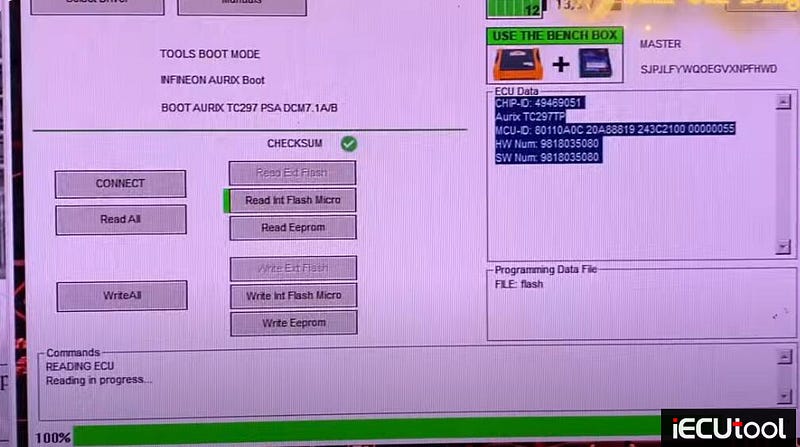 Foxflash Read and Write Opel Vivaro C 2020 DCM7.1A in Boot