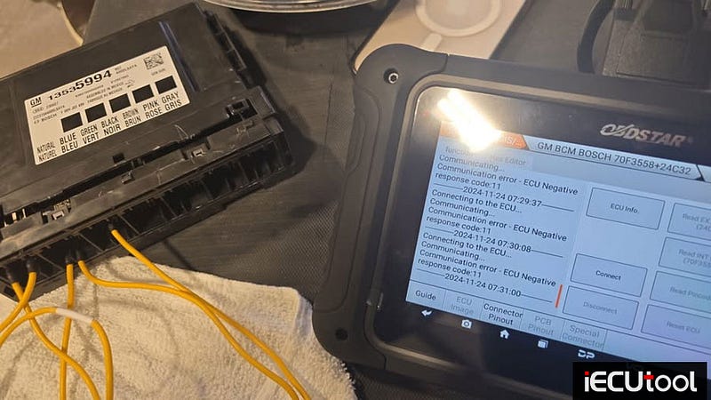 OBDSTAR DC706 Failed to Read GM BCM 70F3558