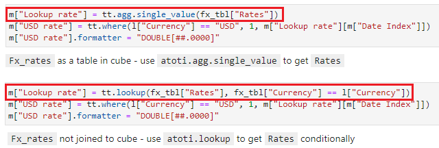 Use single_value to obtain rate using table joint, and use lookup to obtain rate from referenced table