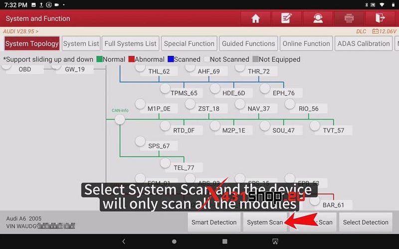 LAUNCH-X431 تابع توپولوژی