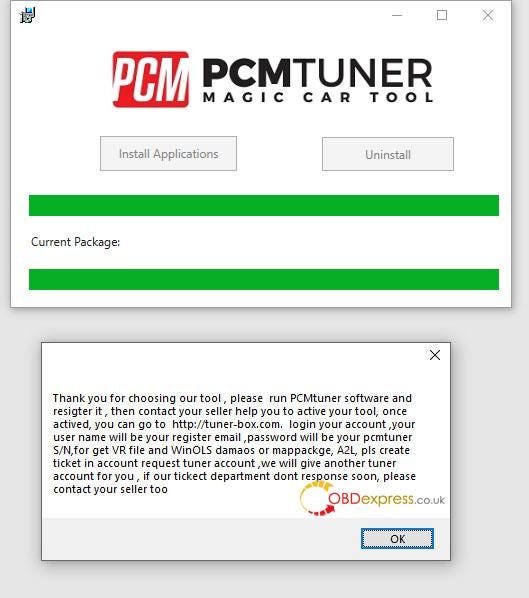 V1.21 PCMtuner software installation guide