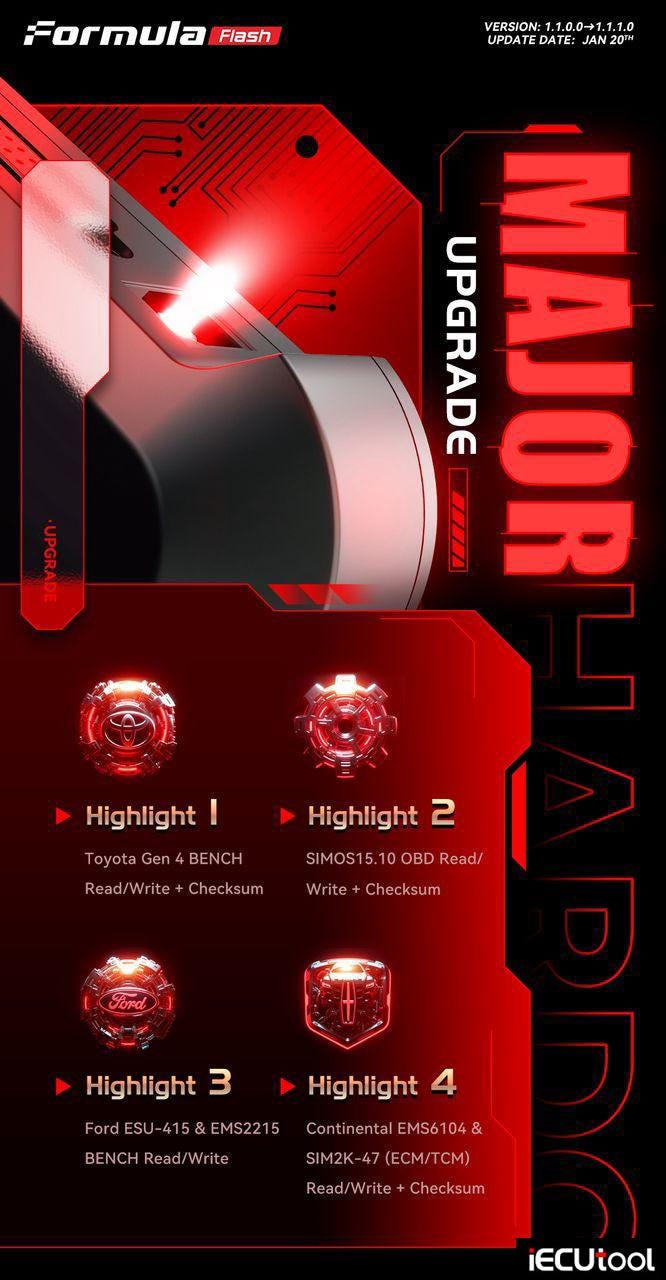 FormulaFlash V1.1.1.0 Update Simos15.10 EMS2215 EMS6104 ECUs