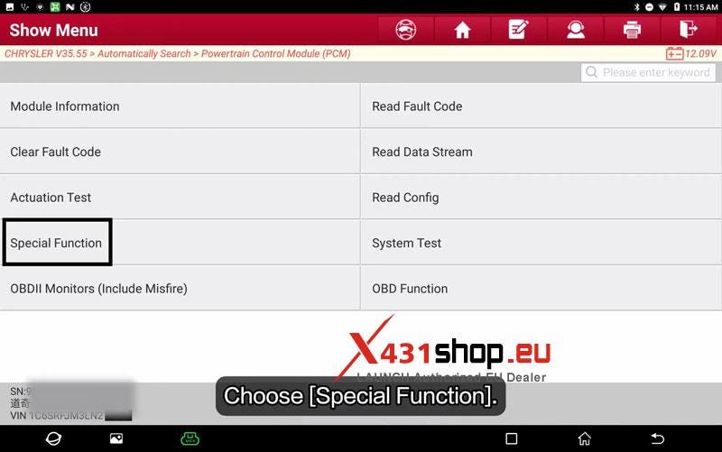 LAUNCH X431_Reset SCR Long-Term Adaptation on 2020 Chrysler RAM 1500