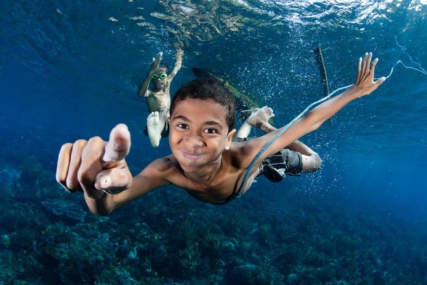 Diving Deep: kids under the wather