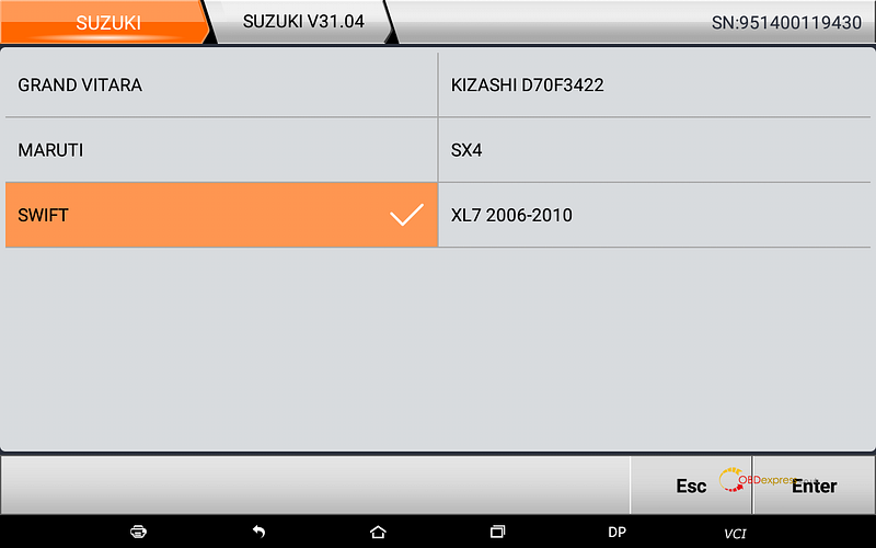 OBDSTAR Suzuki Swift mileage programming via OBD