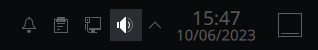 Imagem do icone de volume na area de notificação do KDE