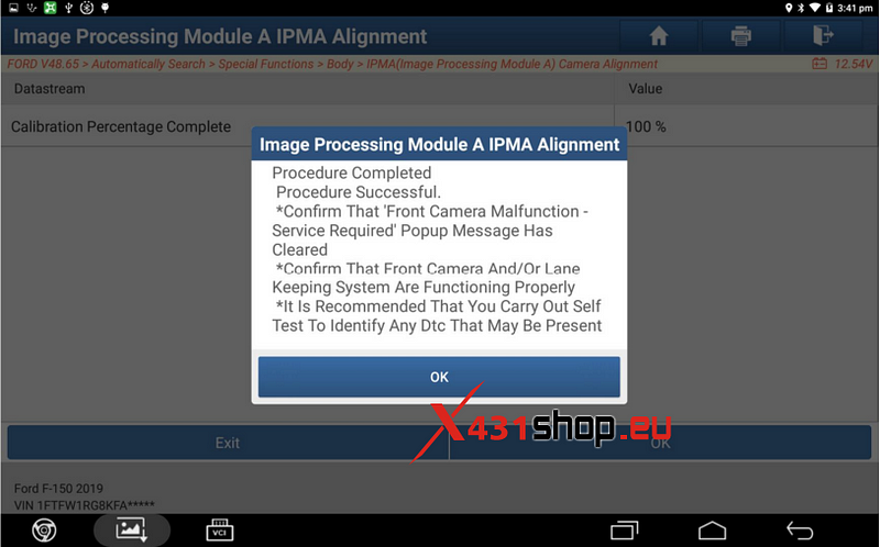 LAUNCH X431_Ford Vehicle Lane Departure Warning System Camera Calibration