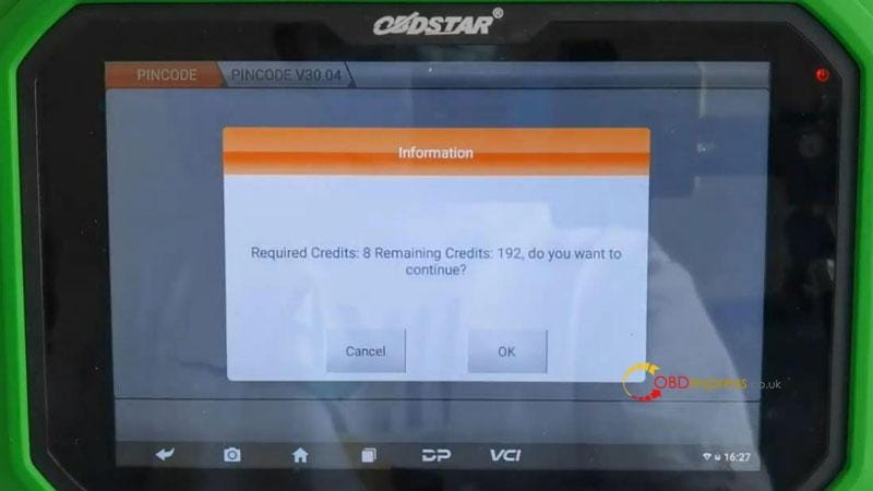 OBDSTAR X300 DP Plus V32.28 programming Nissan rolling pincode