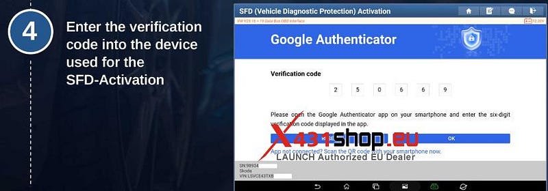 LAUNCH X431 Guide_VAG SFD Multifactor Authentication Setup