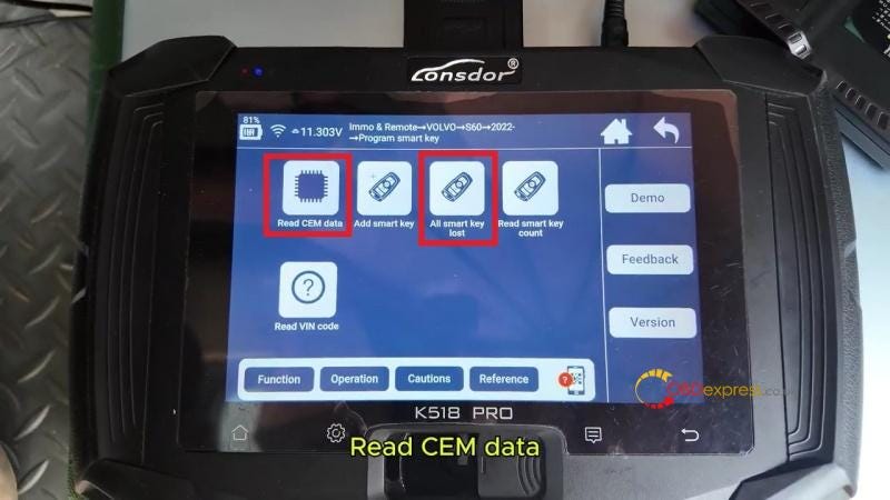How to Program 2024 Volvo S60 AKL with Lonsdor K518 Pro