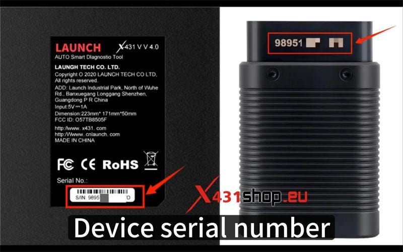 LAUNCH-X431 SNとVCIが一致しないが登録されたソリューション